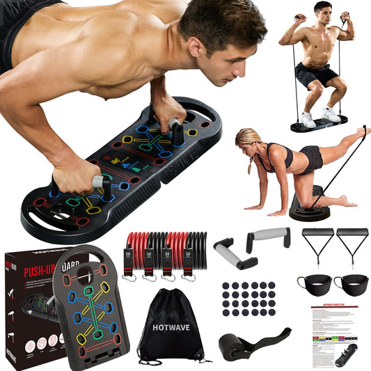 Hotwave Push Up Board Fitness, 20 in 1 ,Portable Home Gym Equipment for Men and Women