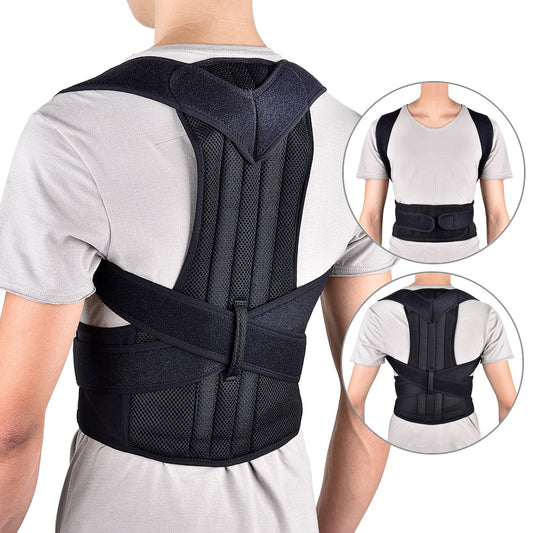 Unisex Adjustable Back Brace Support Belt Back Posture Corrector Shoulder Lumbar Spine Support Back Protector Health Care Tools
